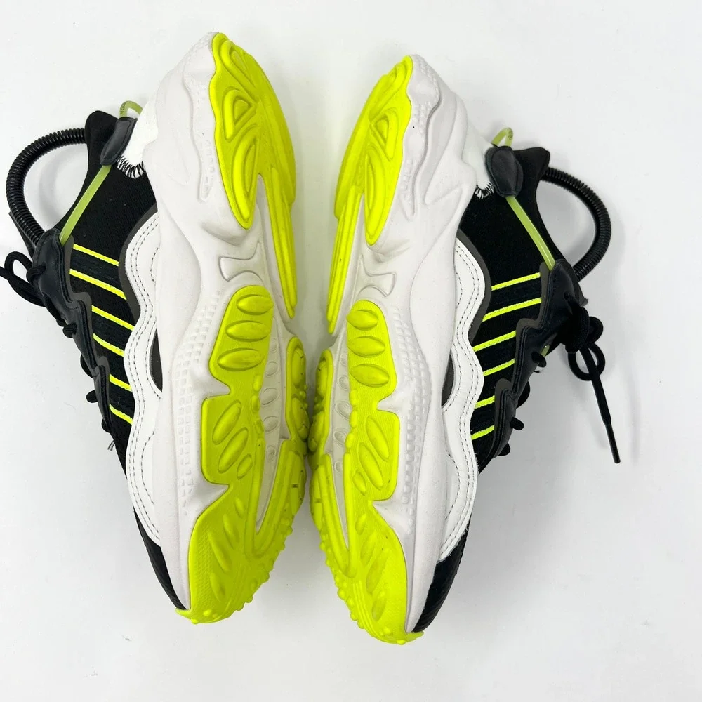 adidas Ozweego Mens Size 7 Athletic‎ Shoes Sneakers Black White Solar Yellow